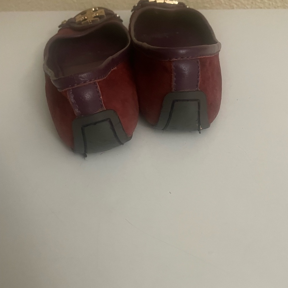 Tory Burch Ballet Flats Leather Maroon For Women - Picture 2 of 10